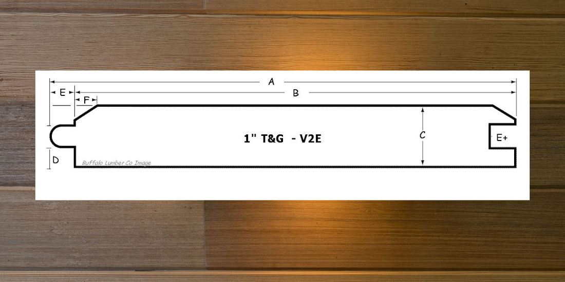 TONGUE & GROOVE PATTERN DIAGRAM - V2E BEVELED EDGE PROFILE