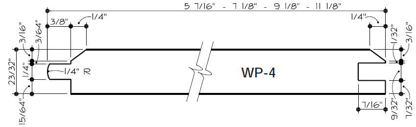 WWPA - T&G WP-4 V2E or V4E PATTERN 