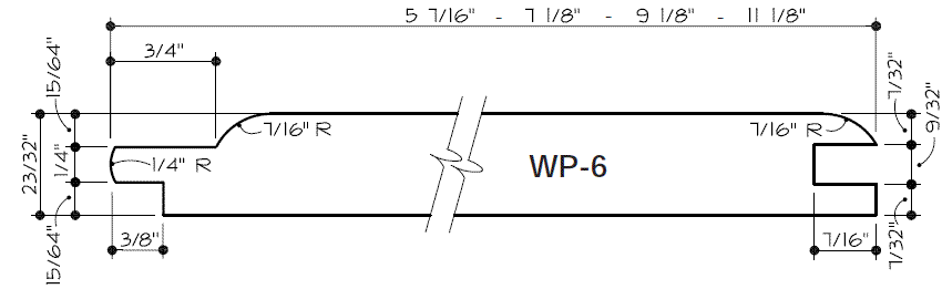 WWPA - T&G WP-4 V2E or V4E PATTERN 