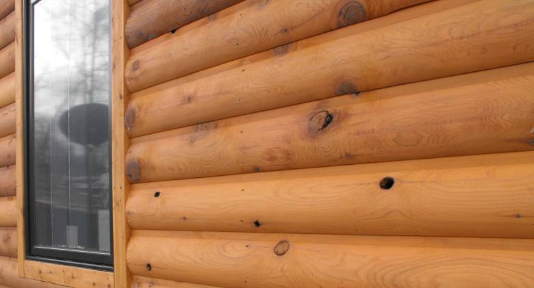 cedar log siding - home 4
